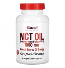 DietWorks, MCT Oil, 1,000 mg, 90 Softgels