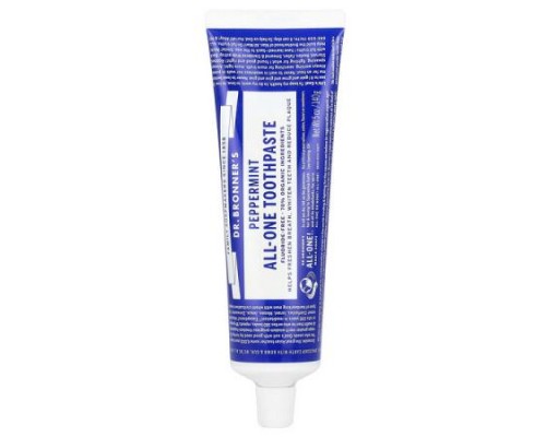 Dr. Bronner's, All-One Toothpaste, Peppermint, 5 oz (140 g) Dr. Bronner's, All-One Toothpaste, Peppermint, 5 oz (140 g)