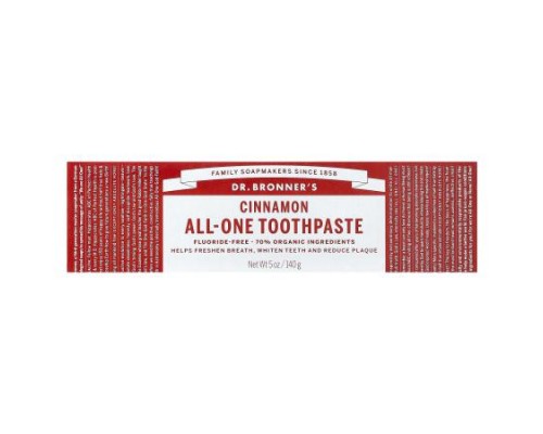 Dr. Bronner's, All-One Toothpaste, Cinnamon, 5 oz (140 g) Dr. Bronner's, All-One Toothpaste, Cinnamon, 5 oz (140 g)