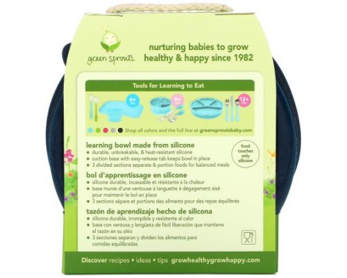 Green Sprouts, Learning Bowl, 9+ Months, Navy, 1 Bowl (Discontinued Item) Green Sprouts, Learning Bowl, 9+ Months, Navy, 1 Bowl (Discontinued Item)