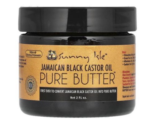 Sunny Isle, Jamaican Black Castor Oil, Pure Butter, 2 fl oz Sunny Isle, Jamaican Black Castor Oil, Pure Butter, 2 fl oz