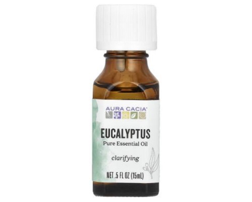 Aura Cacia, Pure Essential Oil, Eucalyptus, 0.5 fl oz (15 ml) Aura Cacia, Pure Essential Oil, Eucalyptus, 0.5 fl oz (15 ml)
