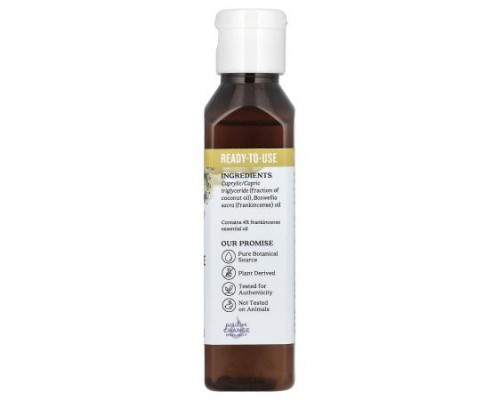 Aura Cacia, Pure Essential Oil in Fractionated Coconut Oil, Frankincense, 4 fl oz (118 ml) Aura Cacia, Pure Essential Oil in Fractionated Coconut Oil, Frankincense, 4 fl oz (118 ml)