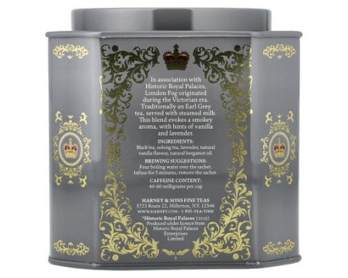 Harney & Sons, Flavored Black Tea, Victorian London Fog, 30 Sachets, 2.11 oz (60 g)