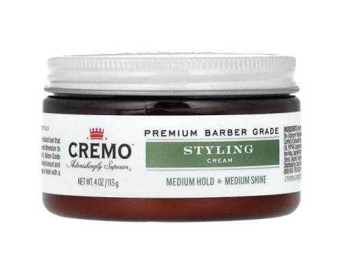 Cremo, Styling Cream, Medium Hold & Medium Shine, 4 oz (113 g) Cremo, Styling Cream, Medium Hold & Medium Shine, 4 oz (113 g)