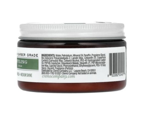 Cremo, Styling Cream, Medium Hold & Medium Shine, 4 oz (113 g) Cremo, Styling Cream, Medium Hold & Medium Shine, 4 oz (113 g)