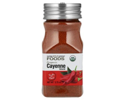 California Gold Nutrition, Foods, Organic Cayenne, 2.75 oz (78 g) California Gold Nutrition, Foods, Organic Cayenne, 2.75 oz (78 g)
