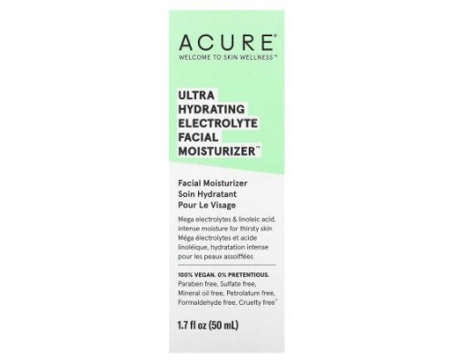 ACURE, Ultra Hydrating, Electrolyte Facial Moisturizer, 1.7 fl oz (50 ml) (Discontinued Item)