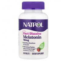 Natrol, Melatonin, Fast Dissolve, Strawberry, 10 mg, 100 Tablets