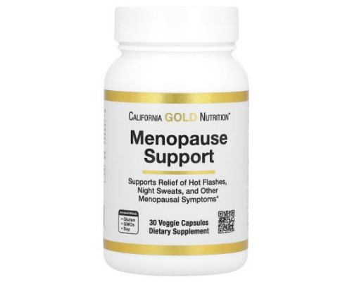 California Gold Nutrition, Menopause Support with Angelica gigas, Cynanchum wilfordii, Phlomis umbrosa and L-Leucine, 30 Veggie Capsules