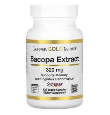 California Gold Nutrition, Bacopa Extract, 320 mg, 120 Veggie Capsules