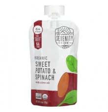 Serenity Kids, Organic Sweet Potato & Spinach with Olive Oil, 6+ Months, 3.5 oz (99 g)