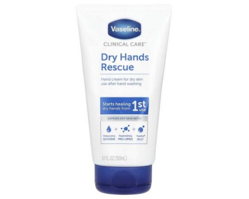 Vaseline, Clinical Care™, Dry Hands Rescue, Fragrance Free, 5.1 fl oz (150 ml)