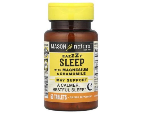 Mason Natural, Eazzzy Sleep, with Magnesium & Chamomile, 60 Tablets