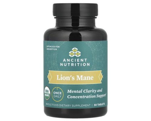 Ancient Nutrition, Lion's Mane, 30 Tablets Ancient Nutrition, Lion's Mane, 30 Tablets