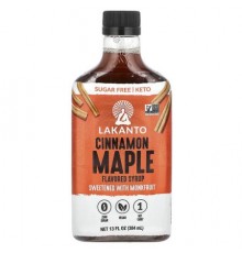 Lakanto, Cinnamon Maple Flavored Syrup, 13 oz (384 ml)