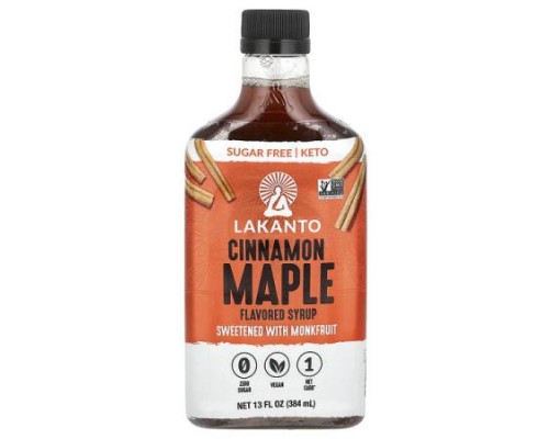 Lakanto, Cinnamon Maple Flavored Syrup, 13 oz (384 ml) Lakanto, Cinnamon Maple Flavored Syrup, 13 oz (384 ml)