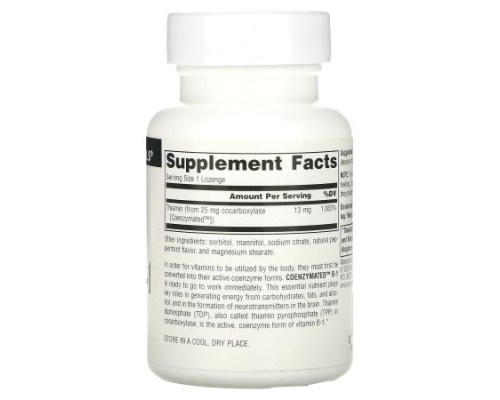 Source Naturals, Coenzymated B-1, 60 Lozenges