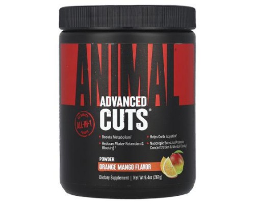 Animal, Advanced Cuts® Powder, Orange Mango, 9.4 oz (267 g)