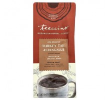 Teeccino, Mushroom Herbal Coffee, Turkey Tail Astragalus, Toasted Maple, Medium Roast, Caffeine Free, 10 oz (284 g)