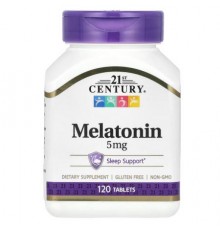 21st Century, Melatonin, 5 mg, 120 Tablets