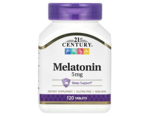 21st Century, Melatonin, 5 mg, 120 Tablets 21st Century, Melatonin, 5 mg, 120 Tablets