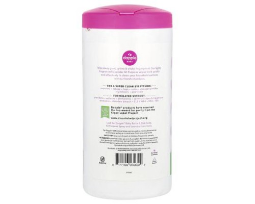 Dapple Baby, All Purpose Wipes, Lavender, 75 Wipes Dapple Baby, All Purpose Wipes, Lavender, 75 Wipes