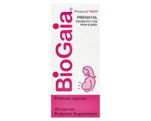 BioGaia, Protectis MUM, Prenatal Probiotic, For Mum & Baby, 100 Million CFU, 30 Capsules BioGaia, Protectis MUM, Prenatal Probiotic, For Mum & Baby, 100 Million CFU, 30 Capsules