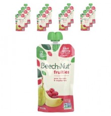 Beech-Nut, Fruities, 6+ Months, Pear, Banana & Raspberries, 12 Pouches, 3.5 oz (99 g) Each