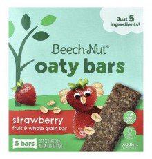 Beech-Nut, Oaty Bars, 12+ Months, Strawberry, 5 Bars, 0.78 oz (22 g) Each