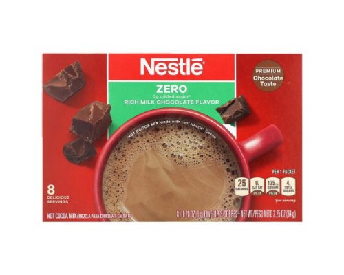 Nestle Hot Cocoa Mix, Hot Chocolate Mix, Rich Milk Chocolate, 8 Envelopes, 0.28 oz (8 g) Each