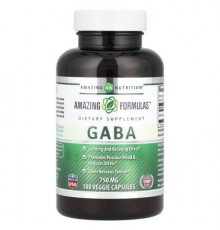 Amazing Nutrition, GABA, 750 mg, 100 Veggie Capsules