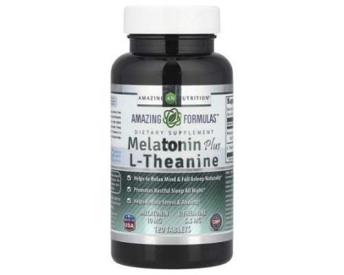 Amazing Nutrition, Melatonin Plus L-Theanine, 120 Tablets Amazing Nutrition, Melatonin Plus L-Theanine, 120 Tablets