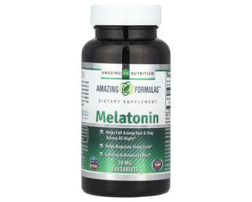 Amazing Nutrition, Melatonin, 10 mg, 250 Tablets Amazing Nutrition, Melatonin, 10 mg, 250 Tablets