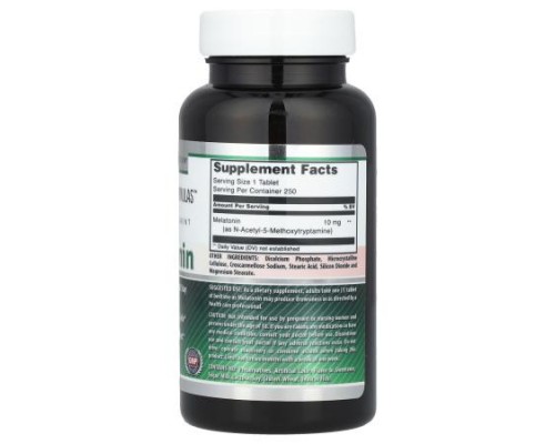 Amazing Nutrition, Melatonin, 10 mg, 250 Tablets Amazing Nutrition, Melatonin, 10 mg, 250 Tablets