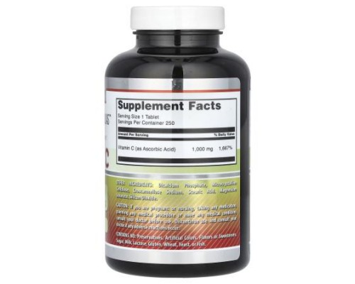 Amazing Nutrition, Vitamin C, 1,000 mg, 250 Tablets