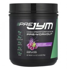 JYM Supplement Science, Pre JYM®, High Performance Pre-Workout, Grape Candy, 1.65 lbs (750 g)