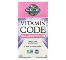 Garden of Life, Vitamin Code®, Whole Food Multivitamin For 50 & Wiser Women, 120 Vegetarian Capsules