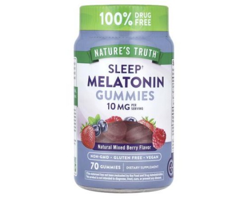 Nature's Truth, Sleep, Melatonin Gummies, Natural Mixed Berry, 70 Gummies (5 mg per Gummy)