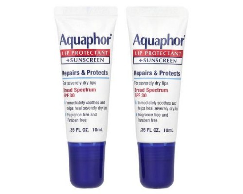 Aquaphor, Lip Protectant + Sunscreen, SPF 30, Fragrance Free, 2 Tubes, 0.35 fl oz (10 ml) Each Aquaphor, Lip Protectant + Sunscreen, SPF 30, Fragrance Free, 2 Tubes, 0.35 fl oz (10 ml) Each