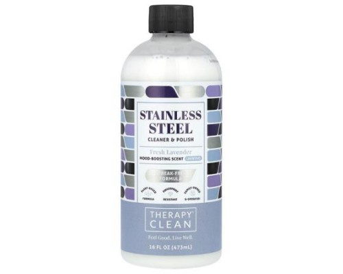 Therapy Clean, Stainless Steel, Cleaner & Polish, Fresh Lavender , 16 fl oz (473 ml) Therapy Clean, Stainless Steel, Cleaner & Polish, Fresh Lavender , 16 fl oz (473 ml)