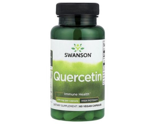 Swanson, Quercetin, High Potency, 475 mg, 60 Vegan Capsules