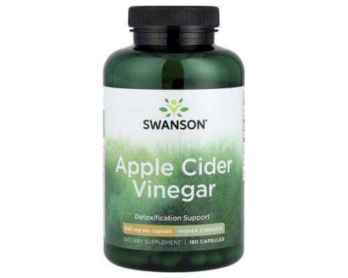 Swanson, Apple Cider Vinegar, Higher Strength, 625 mg, 180 Capsules