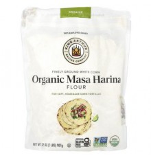 King Arthur Baking Company, Organic Masa Harina Flour, Finely Ground White Corn , 2 lbs (907 g)