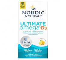 Nordic Naturals, Ultimate Omega-D3, Lemon, 60 Soft Gels