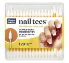 Fran Wilson, Nail Tees, Double-Sided Precision Tips, 120 Cotton Tips