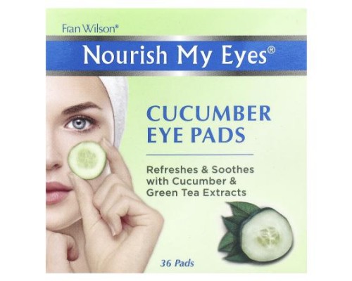 Fran Wilson, Nourish My Eyes®, Cucumber Eye Pads, 36 Pads Fran Wilson, Nourish My Eyes®, Cucumber Eye Pads, 36 Pads