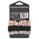 Giovanni, Slim Satin Hair Scrunchies, Blush, Black, Gray, 5 Scrunchies