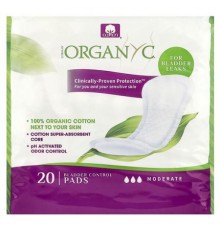 Organyc, Bladder Control Pads, Moderate, 20 Pads