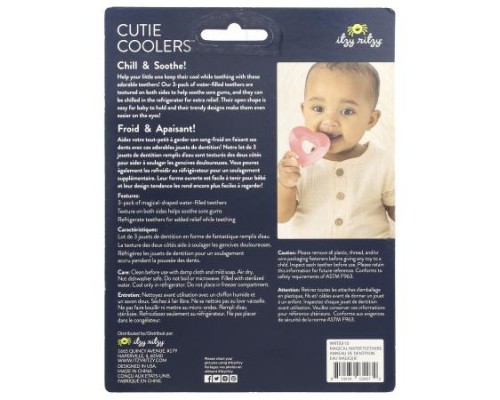 itzy ritzy, Cutie Coolers™, Soothing Water-Filled Teethers, 3+ Months, Magical, 3 Teethers itzy ritzy, Cutie Coolers™, Soothing Water-Filled Teethers, 3+ Months, Magical, 3 Teethers